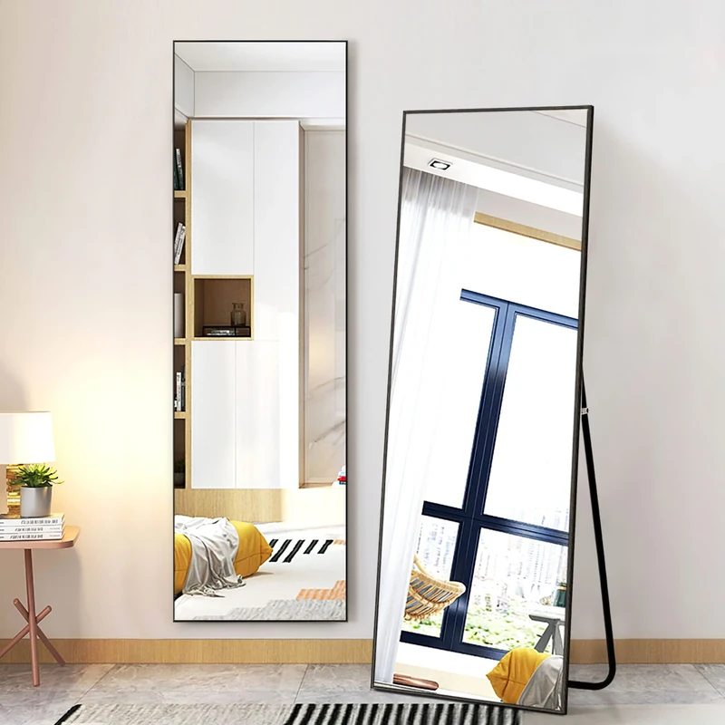 Neutype Full Length Mirror Full Body Mirror Free Standing Mirror Full Length 163x54cm Floor Mirror Full Length Mirrors for Bedroom Black Full Length Mirror Rectangle Mirror