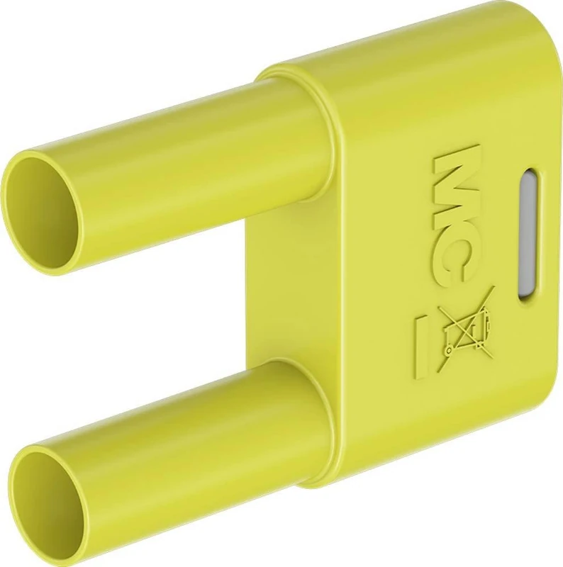 Stäubli SKS-4N-19 Connector Connector Yellow Pin Diameter: 4 mm Pin Spacing: 19 mm Pack of 1 - Image 1