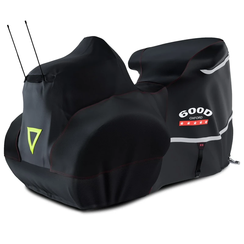 Rosefray Motorcycle Cover with Side+Top Box Heavy Duty 600D Waterproof for Touring Models Harley Davidson Ultra Limited,Road Glide Limited, Gold Wing,Road Master,Indoor & Outdoor Storage Black