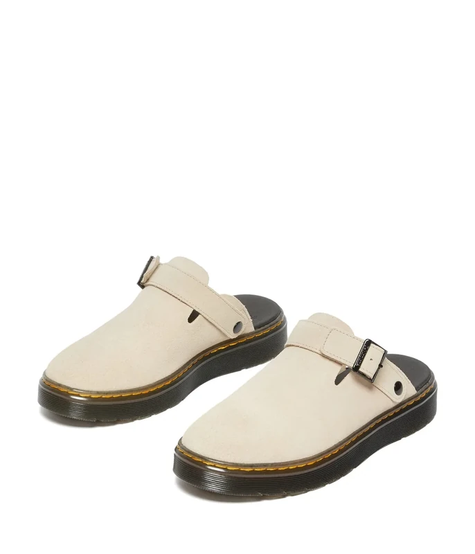 Dr. Martens Unisex Carlson Mule - Sand, 4 UK - Suede Slip-On - Image 1