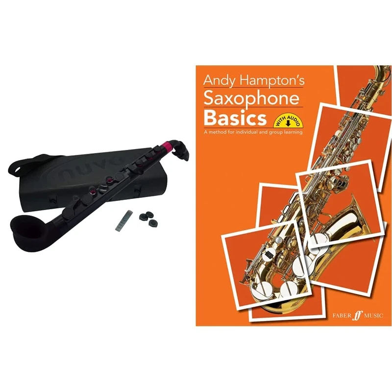 Nuvo N520JBPK jSax 2.0, Black/Pink, 7.3 cm*34.0 cm*13.4 cm & Saxophone Basics Pupil's book