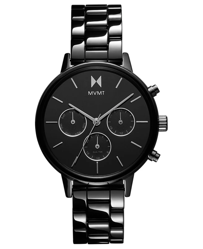MVMT Analogue Multifunction Quartz Watch for Women with Black Ceramic Bracelet - 28000251-D