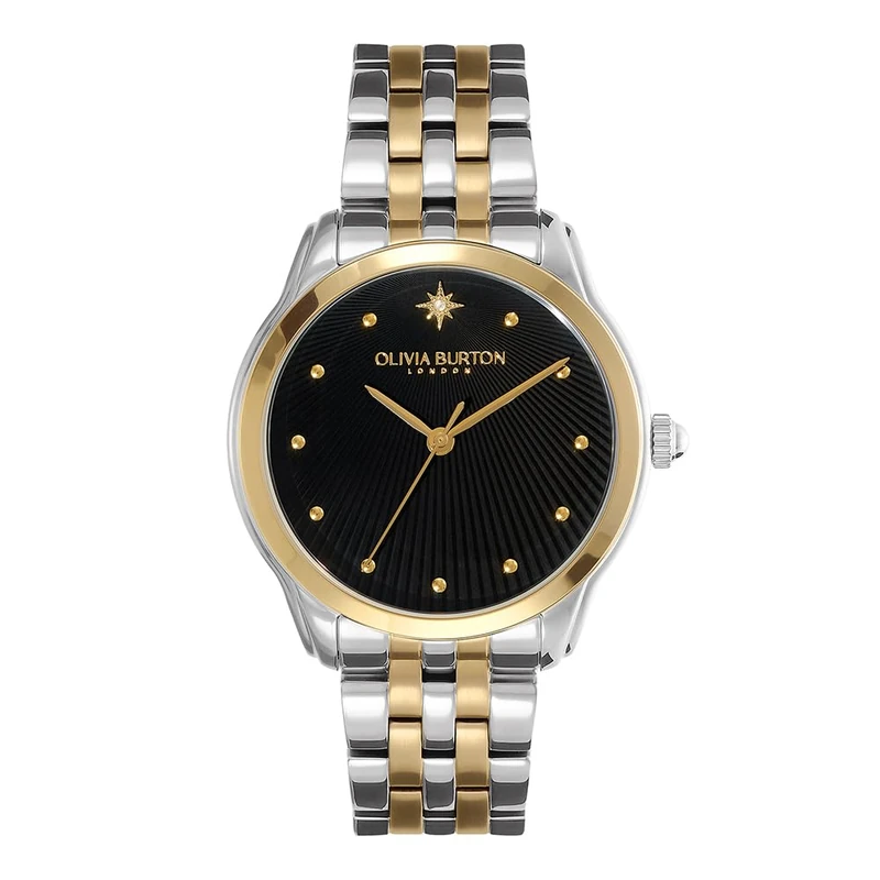 Olivia Burton Analogue Quartz Watch for Women Starlight Collection with Two-Tone Stainless Steel Bracelet - 24000049