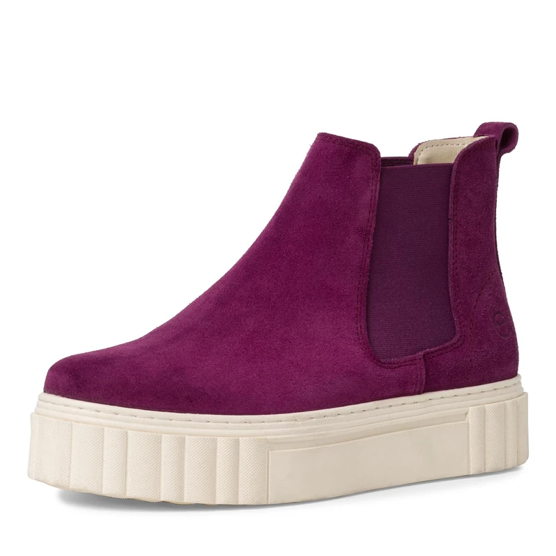 Tamaris Women's Chelsea Boots, Women's Ankle Boots, Interchangeable Footbed, Purple, 3.5 UK