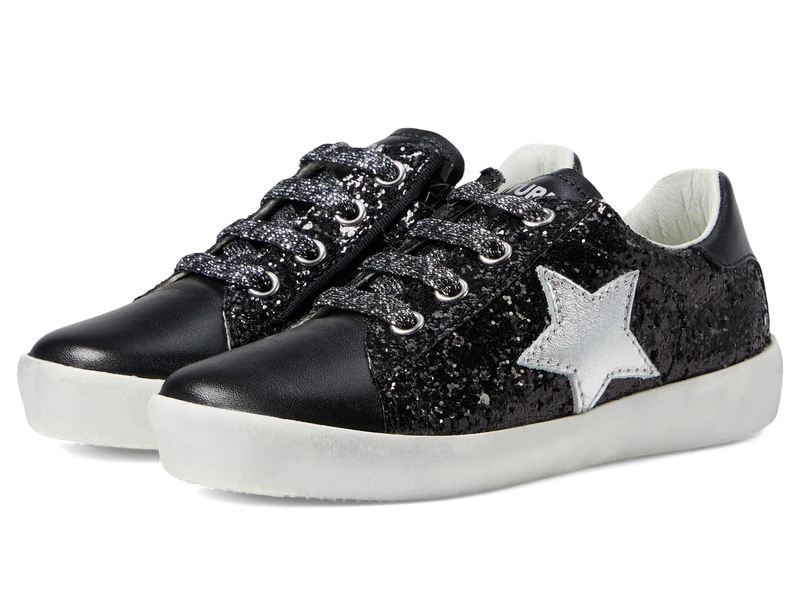 Naturino Annie Zip Children's Shoes, Black-Silver, 35 EU, Black Silver