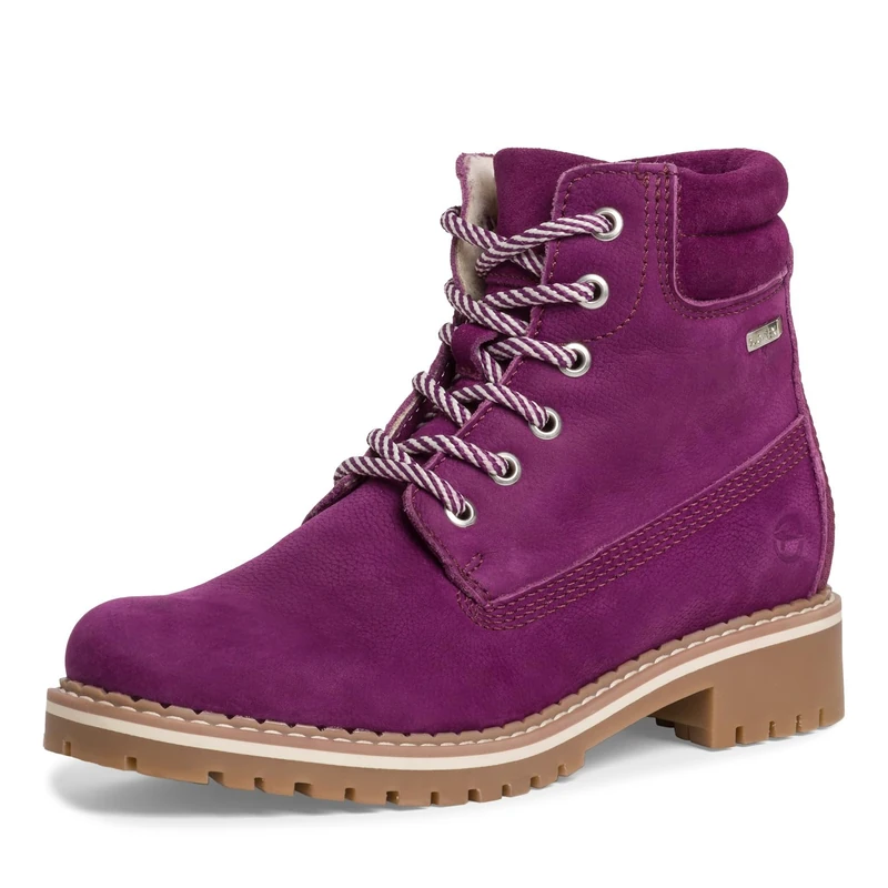 Tamaris Women's biker boots, women's ankle boots, Purple, 3.5 UK