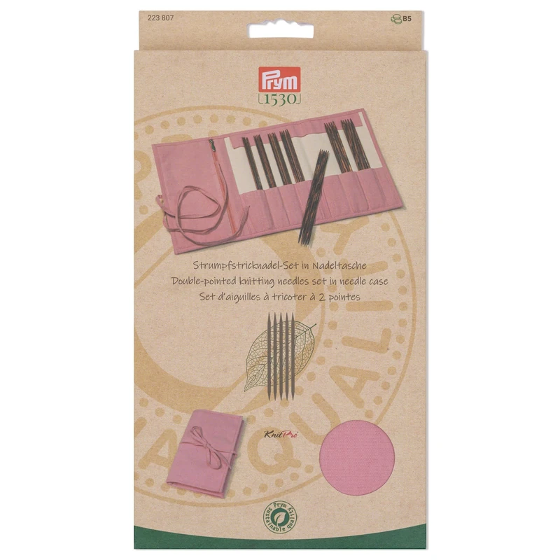 Prym 223807 Socking Knitting Needle Set Natural Rose 2-4.5