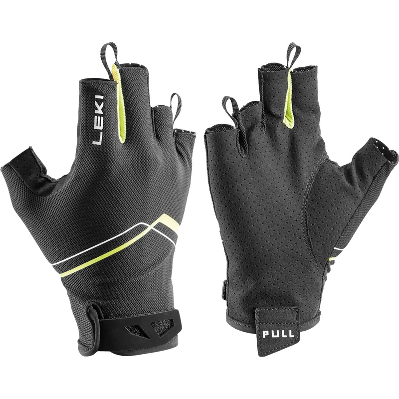 LEKI Multi Breeze Short Gloves, Black/Yellow-White, EU 11 - Image 1