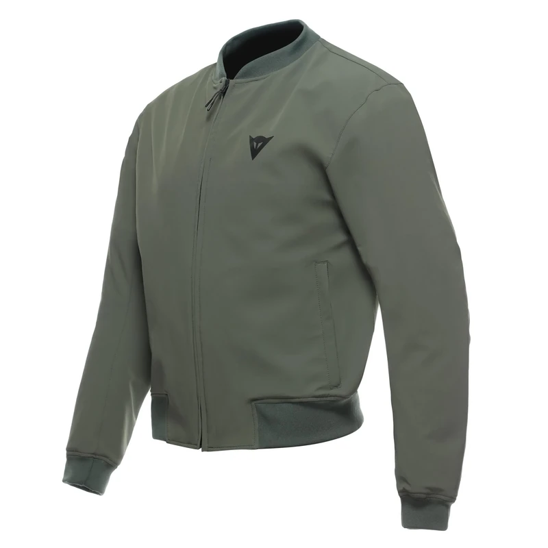 Dainese - Bhyde No-Wind Tex Jacket, Motorcycle Bomber, Windproof And Water Repellent Fabric, Soft Protectors On Shoulders And Elbows, Men's Motorcycle Jacket, Green, 56