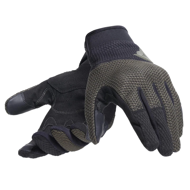 Dainese - Torino Gloves, Fabric Motorcycle Gloves, Knuckle Protectors, Touch Screen, Men's Motorcycle Gloves, Black/Grape-Leaf, XXL