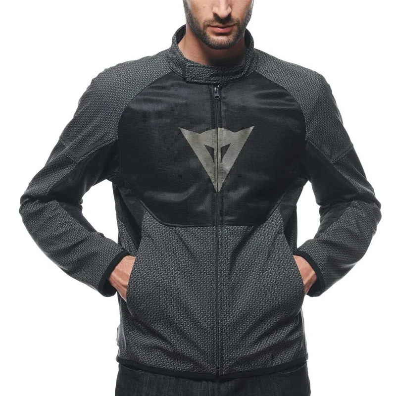 Dainese - Ignite Air Tex Jacket, Summer Motorcycle Jacket, Mesh Fabric, Men's Motorcycle Jacket, Soft Protections, Auxetica-Incense/Black/Incense, 46
