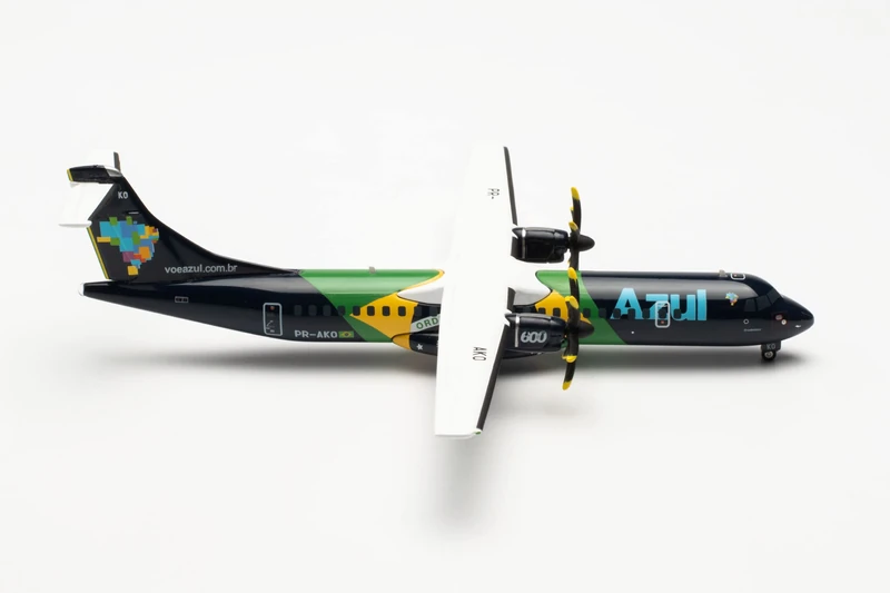 herpa airplane model ATI Aero Trasporti Italiani ATR-42-300, scale 1:200 - aircraft model for diorama, model building, collector's item, decoration, plane without pedestal, made of metal - Image 1