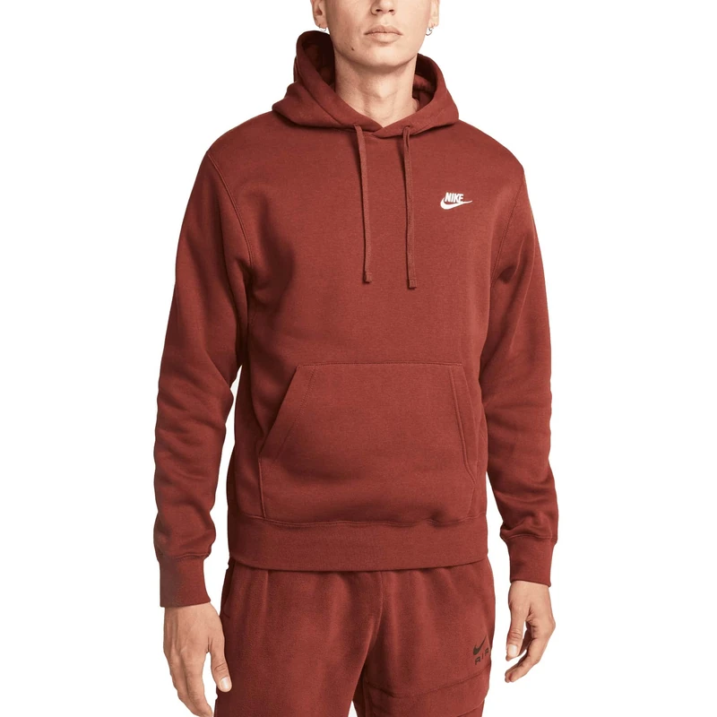 Nike BV2654-217 Men's Hooded Sweatshirt Club Fleece Brown Size XS Code BV2654-217