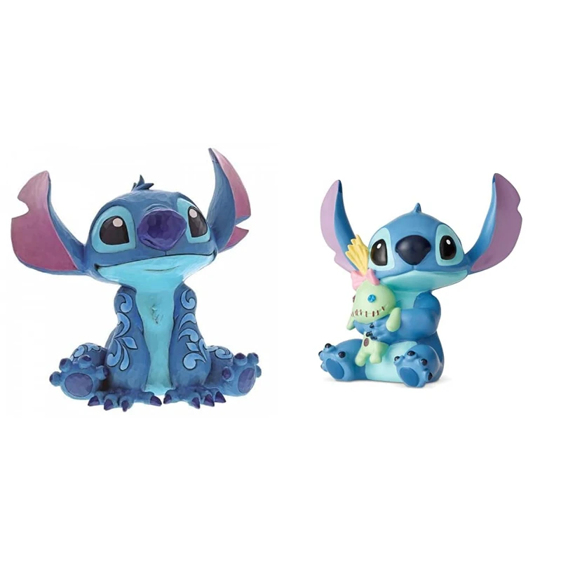 Disney Traditions Big Trouble Stitch Statement Figurine & Disney Showcase Stitch Doll Figurine, Multicolor, One Size