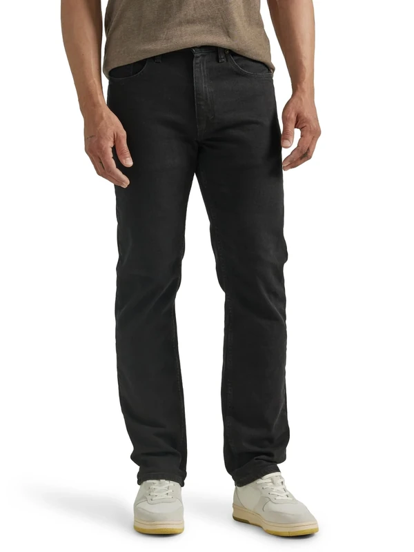 Wrangler Men's Free-to-Stretch Regular Fit Jean, Black, 36W x 30L