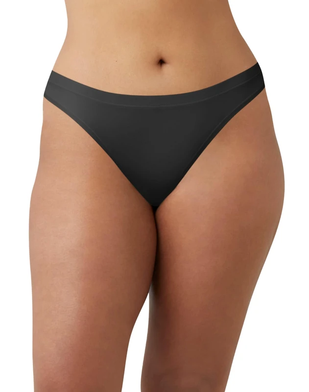 Maidenform Womens Barely There Thong, 6, Black
