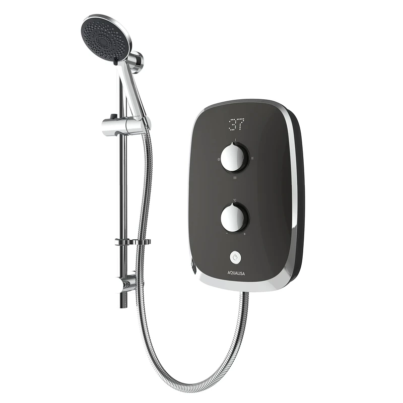 Aqualisa e-Motion Space Grey Electric Shower Digital Display 3 Spray Patterns 8.5KW