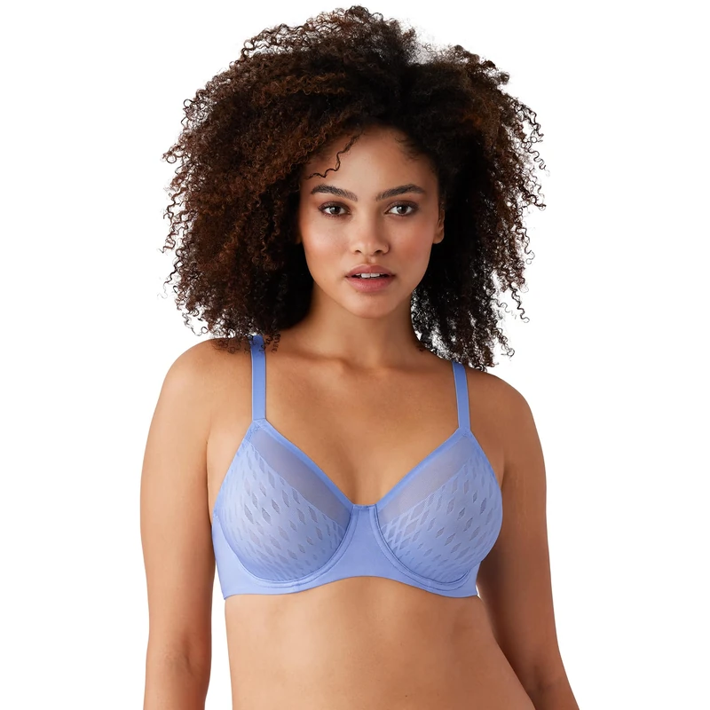 Wacoal Women's Elevated Allure Seamless Unlined Underwire Bra Full Coverage, Opaque, Blue Hydrang, 36C