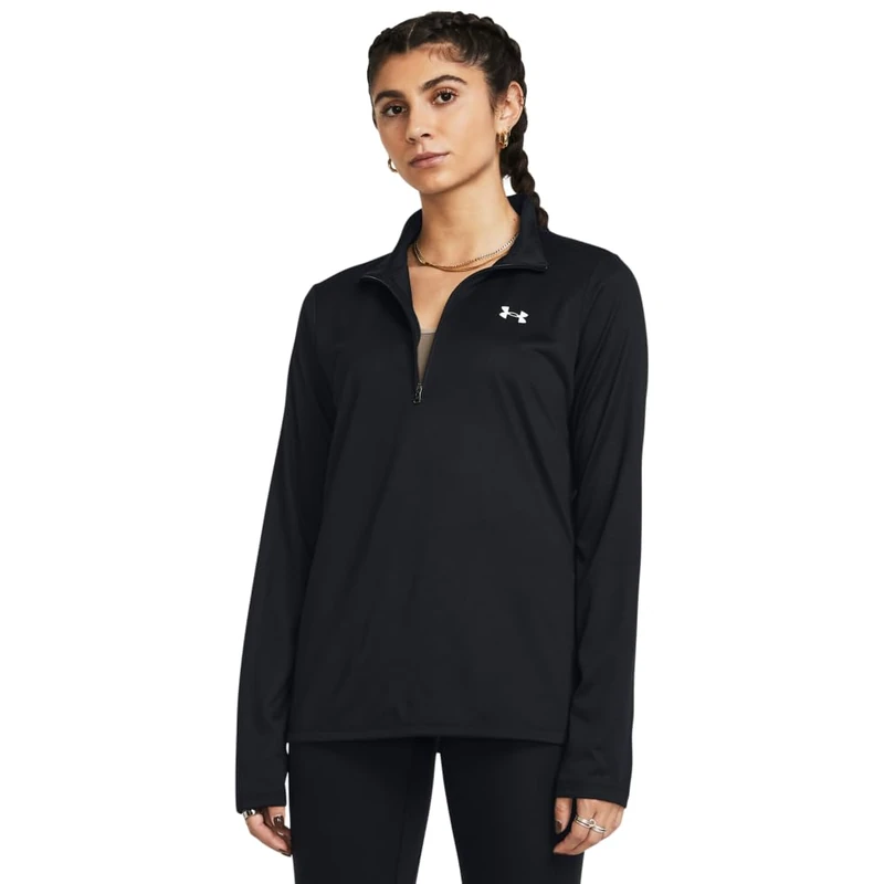 Under Armour Women's Tech 1/2 Zip- Solid Shirt Black