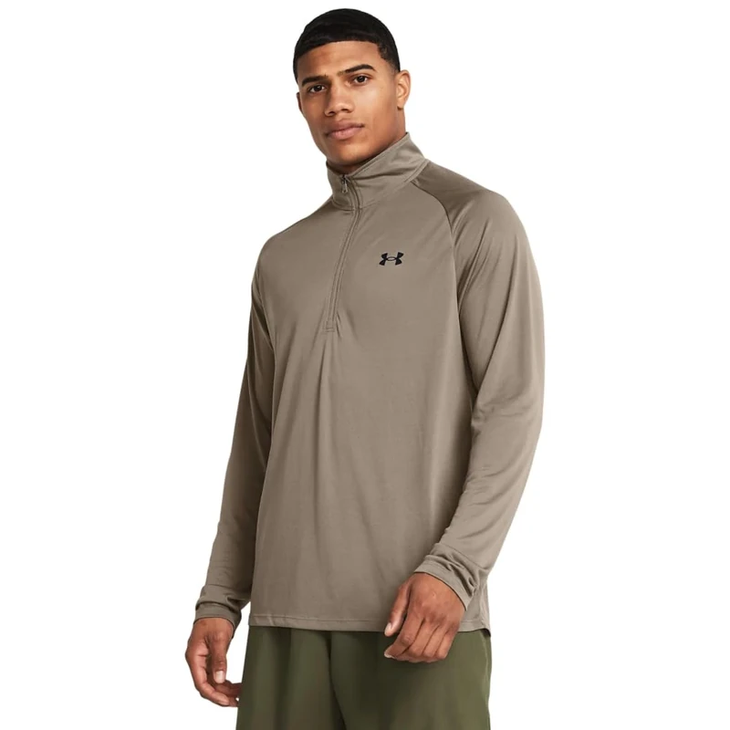 Under Armour Men's Tech 2.0 ½ Zip, (200) Taupe Dusk / / Black, XXXXL