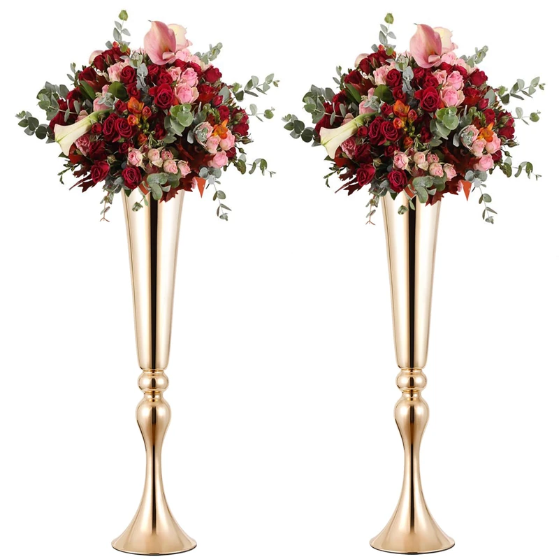 Gold Vases for Centerpieces Tall vases 2pcs