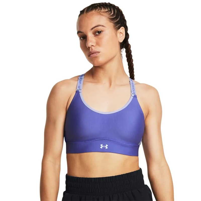 Under Armour Womens Infinity Mid 2.0 Sports Bra Training Top Starlight S