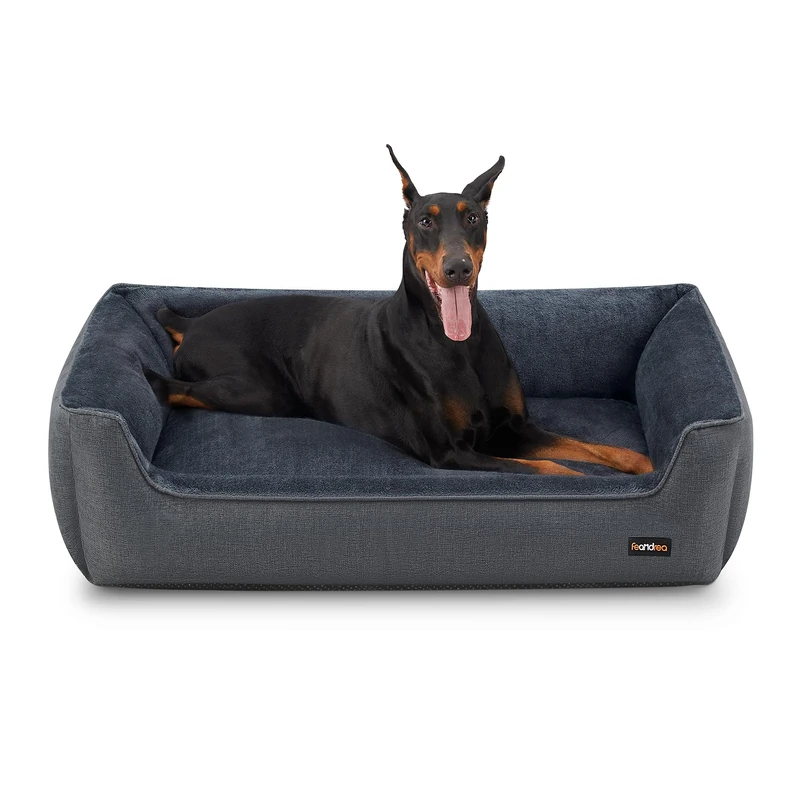 Feandrea Dog Bed, Raised Edges, Washable Cover, XL, 120 x 90 x 30 cm