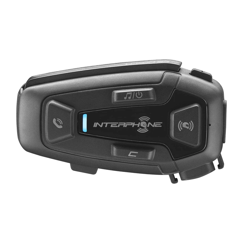 INTERPHONE U-COM 8R | Single | Motorcycle intercom with Mesh 2.0 communication, up to 24 pilots, 1.6 km distance, 18 -hour autonomy, TFT and GPS compatible, waterproof, hd 40mm speaker