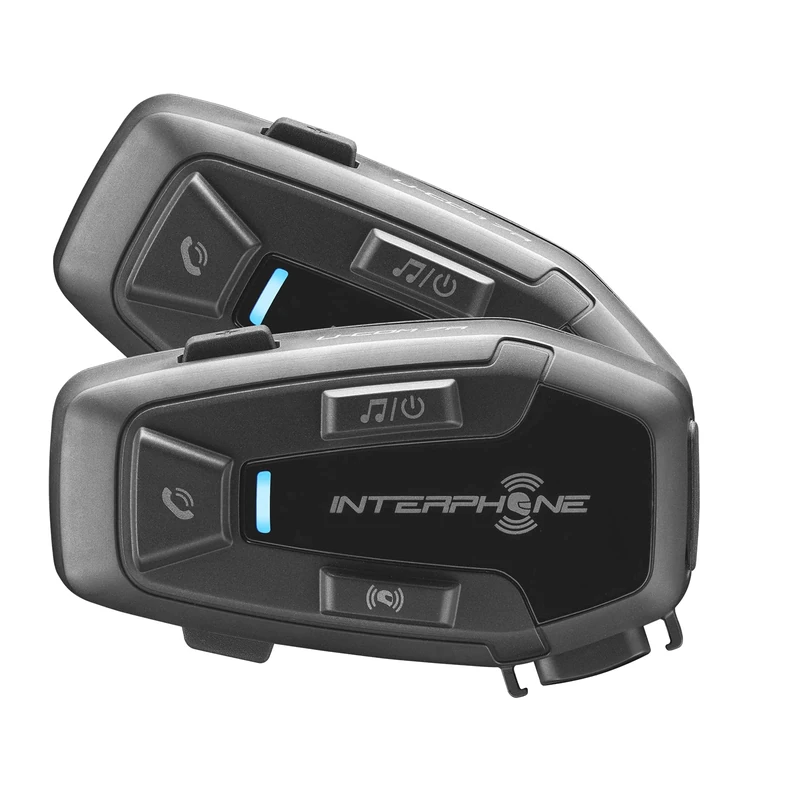 INTERPHONE U-COM 7R | Double | Bluetooth Removable Motorcycle Intercom and Integrated Battery 15H autonomy, 4 Bike 1 km, TFT and GPS compatible, waterproof, speaker 32mm, for all helmets