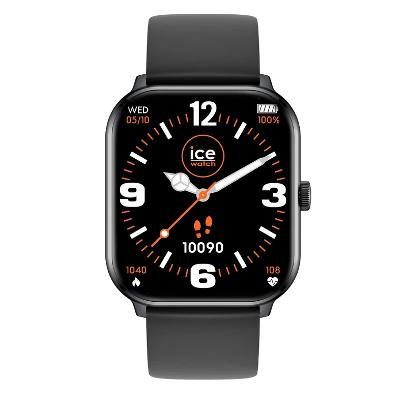 ICE-WATCH - ICE smart Black - Men's (Unisex) connected watch with silicon strap - 021409 (1,85")