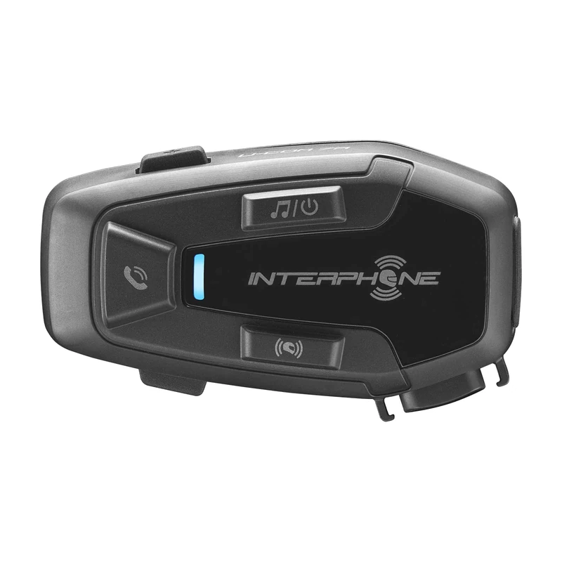 INTERPHONE U-COM 7R | Single | Bluetooth Removable Motorcycle Intercom and Integrated Battery 15H autonomy, 4 Bike 1 km, TFT and GPS compatible, waterproof, speaker 32mm, for all helmets