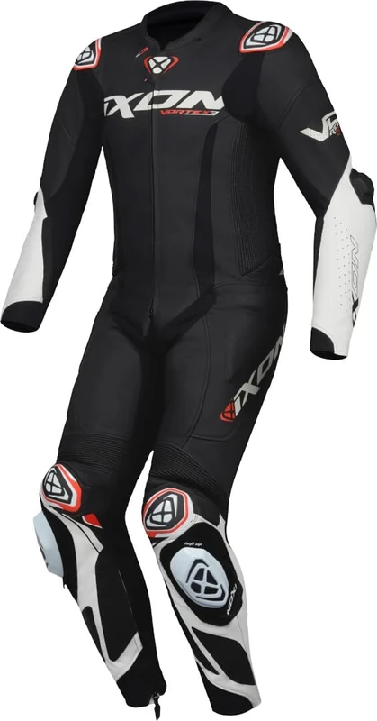 Ixon Vortex 3 Leather Motorcycle Suit in 1 Piece (Black/White, XL), Mehrfabrig