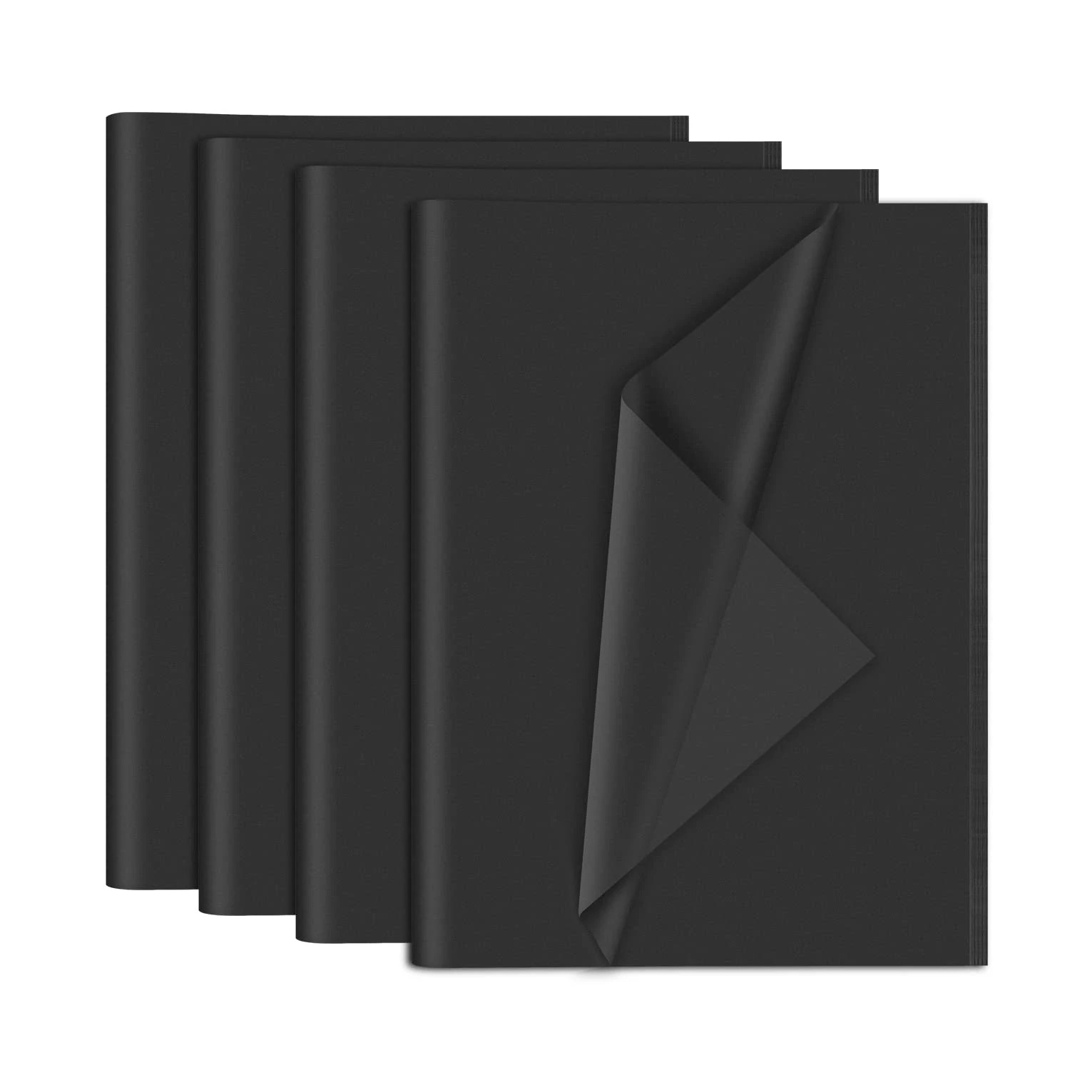 NEBURORA 120 Sheets Black Tissue Paper 35 x 50 cm Wrapping Bulk Wrap for Gift Bags Packaging Floral Filler Crafts Birthday Christmas Halloween Decor(Black) (2005-120pcs)