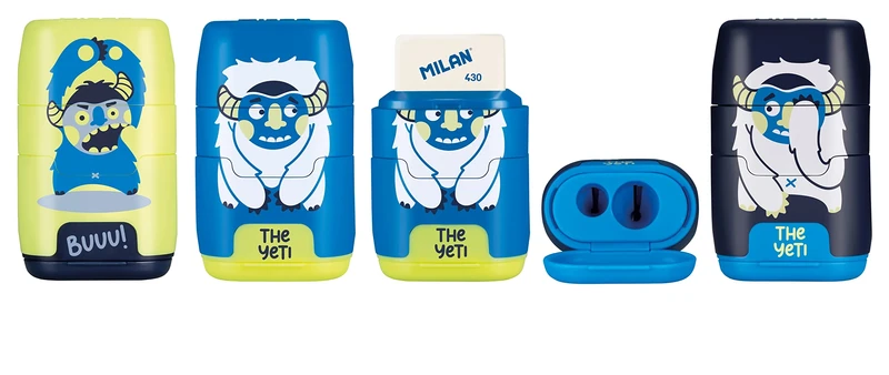 Milan 4703116YT Display Box of 16 Sharpeners Compact