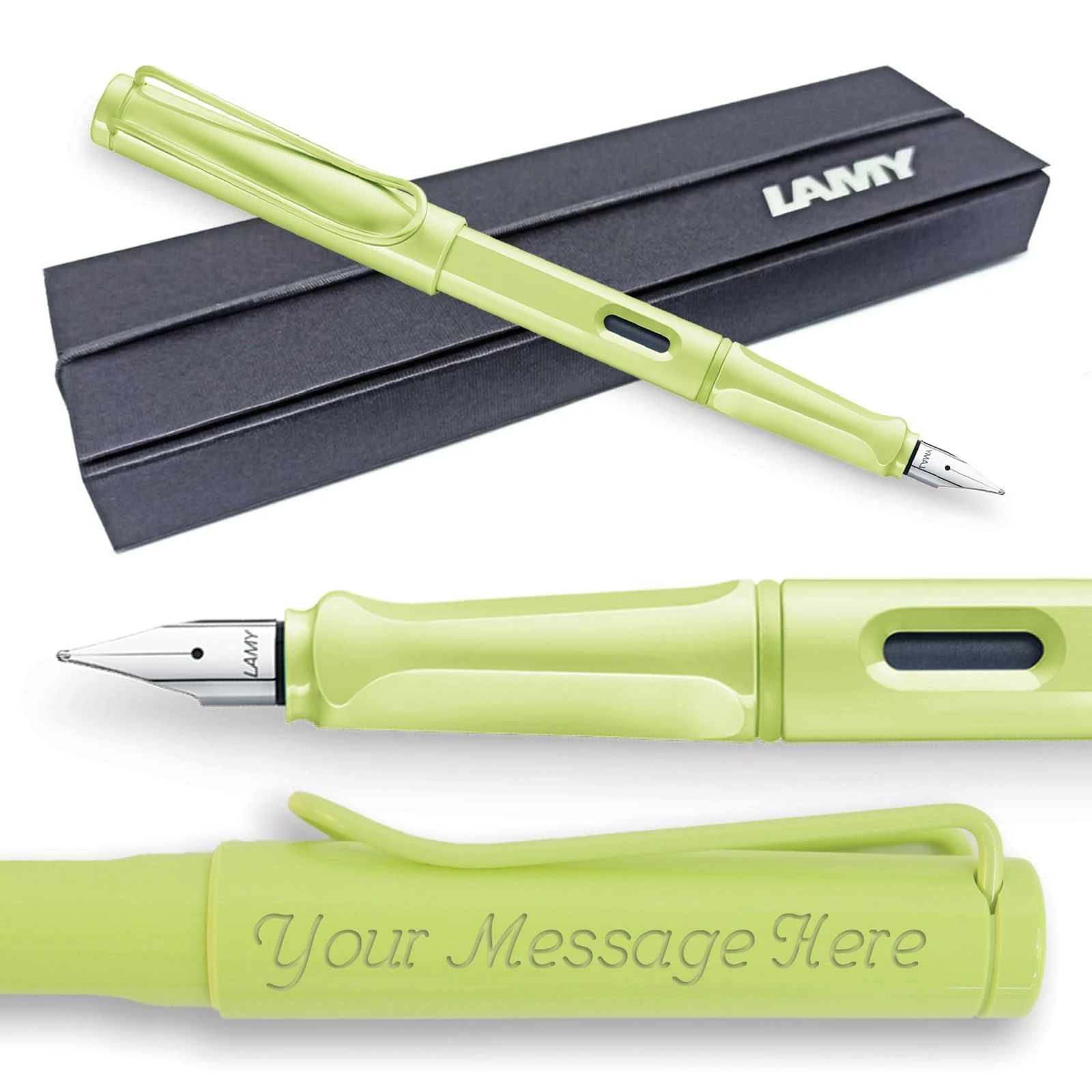 Lamy Safari Fountain Pen - SpringGreen Edition - Medium nib - FREE engraving + gift box