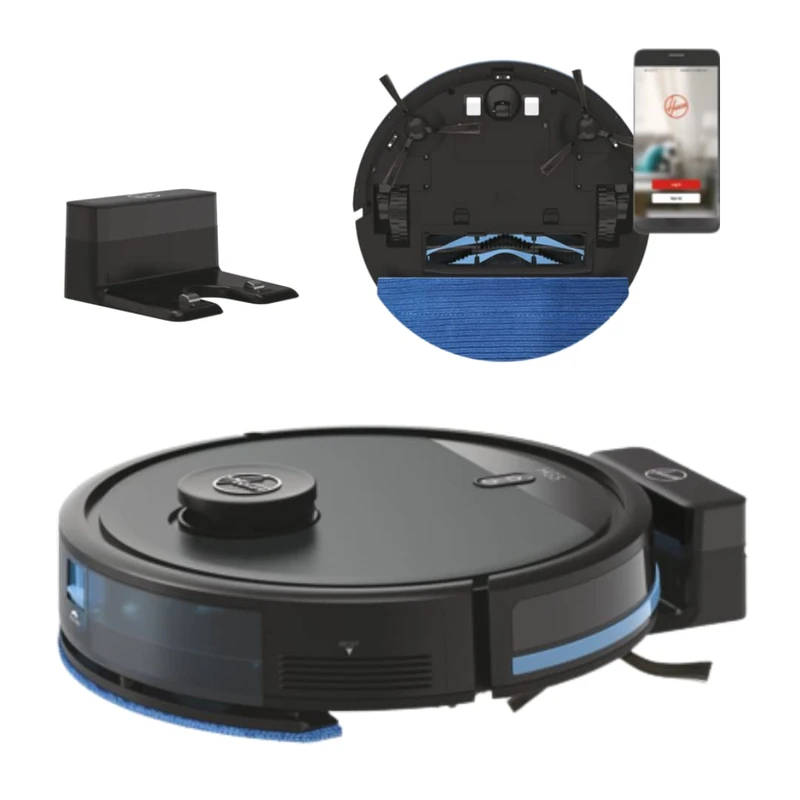 Hoover Robot Vacuum Cleaner HG530H Aspire and Lava, 0.50 L, 14.6 V, Laser Navigation, Battery Life 110 min (90 min Washing Mode), 4 speeds, HG5 Application, HEPA 10 Filter