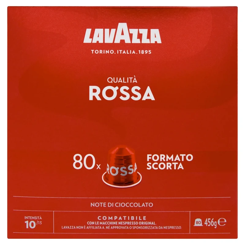 Nespresso Compatible Lavazza Qualita Rossa 80 Aluminium Coffee Capsules (Family Pack) (1)