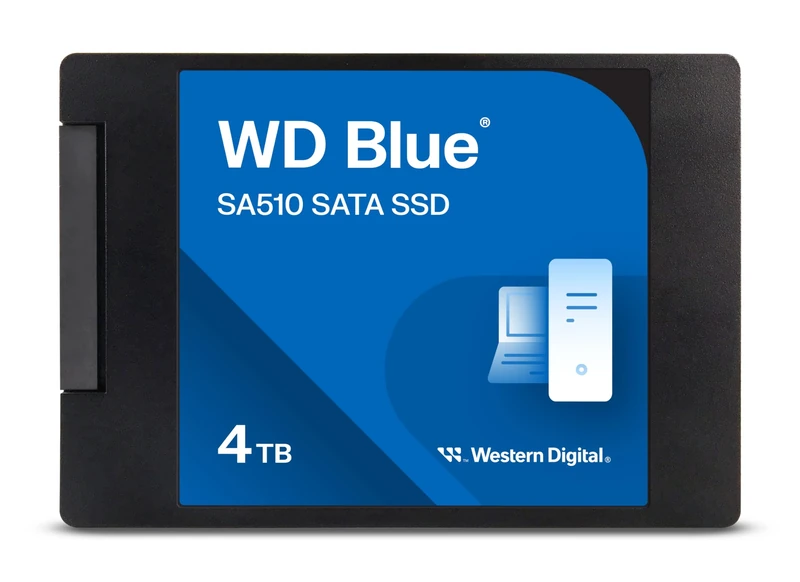 WD Blue SA510 SSD, 4TB 2.5" SATA SSD, Read speeds up to 560 MB/s, Includes Acronis True Image for WD, Disk & Cloning Migration, Backup & Recovery, Ransomware Protection Upgrade for PC/Laptop