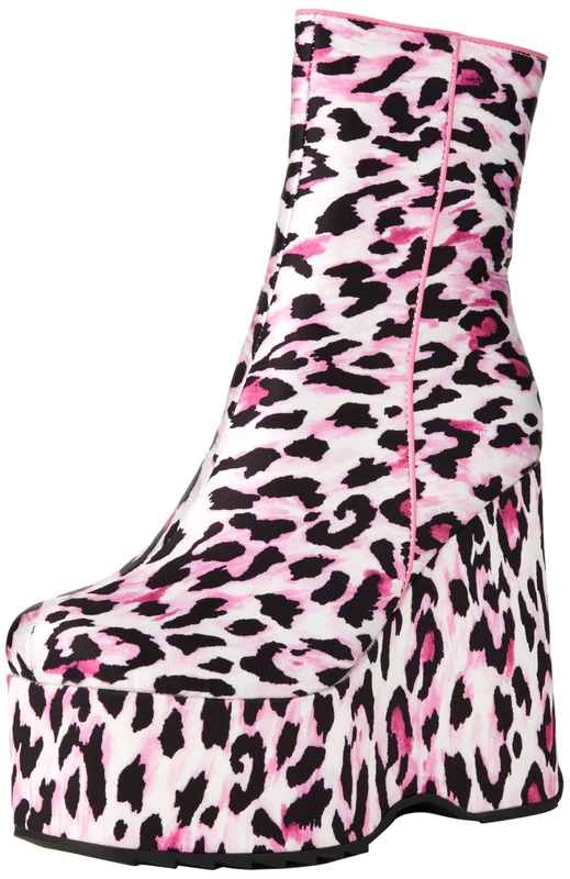 LAMODA - Women's Jungle Feaver Chunky Platform Ankle Boots in UK6