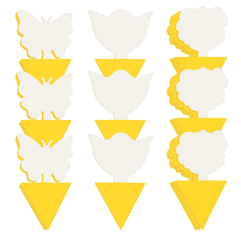 30 PCS Fruit Fly Traps – Double-Sided Sticky Catchers for Fungus Gnats & Other Insects – Plant Fly Control for Indoor/Outdoor Use, Garden, Farm & Greenhouse