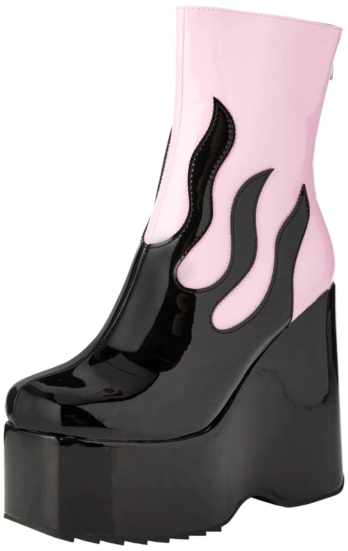 LAMODA - Women's Solitude Chunky Platform Ankle Boots in UK7