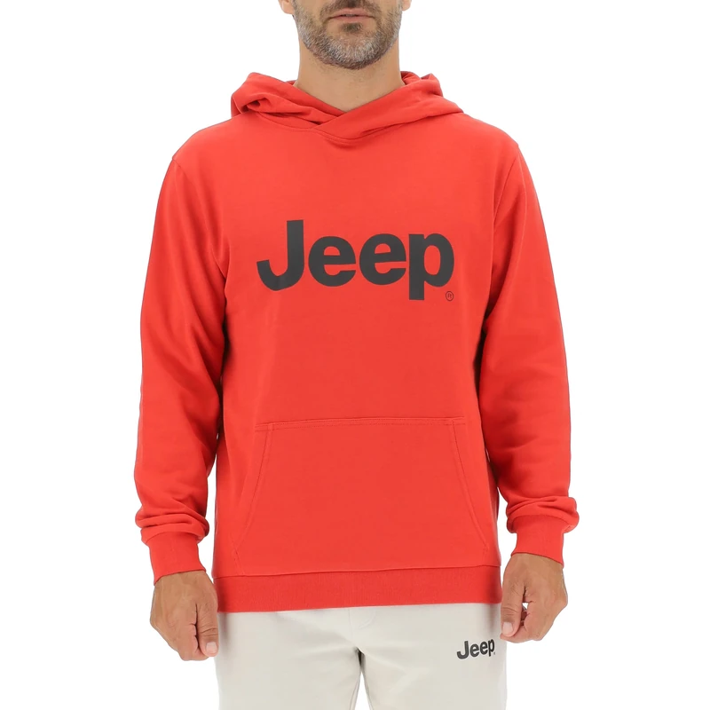 JEEP O102566-R699 J MAN HOODED SWEATSHIRT Print J22W Mars Red/Black S