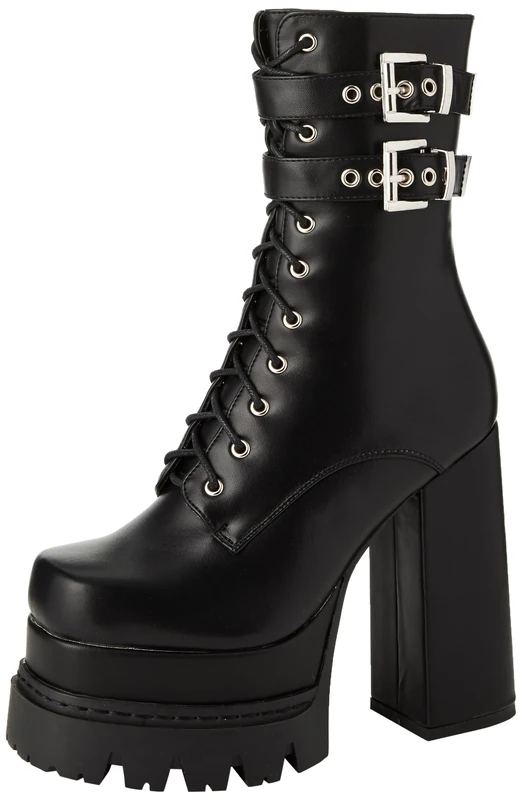 LAMODA - Women's Wannabe Platform Ankle Boots in UK4