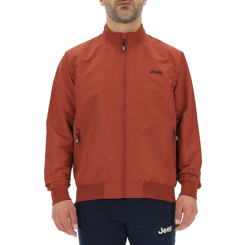 JEEP O102713-R761 J MAN LIGHT BOMBER JACKET Embroidery J23S Red Ochre/Black L