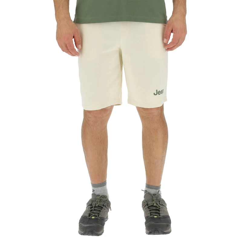 JEEP O102469-W583 JSMU Man SweatShorts Print Birch White/Olive Gr M