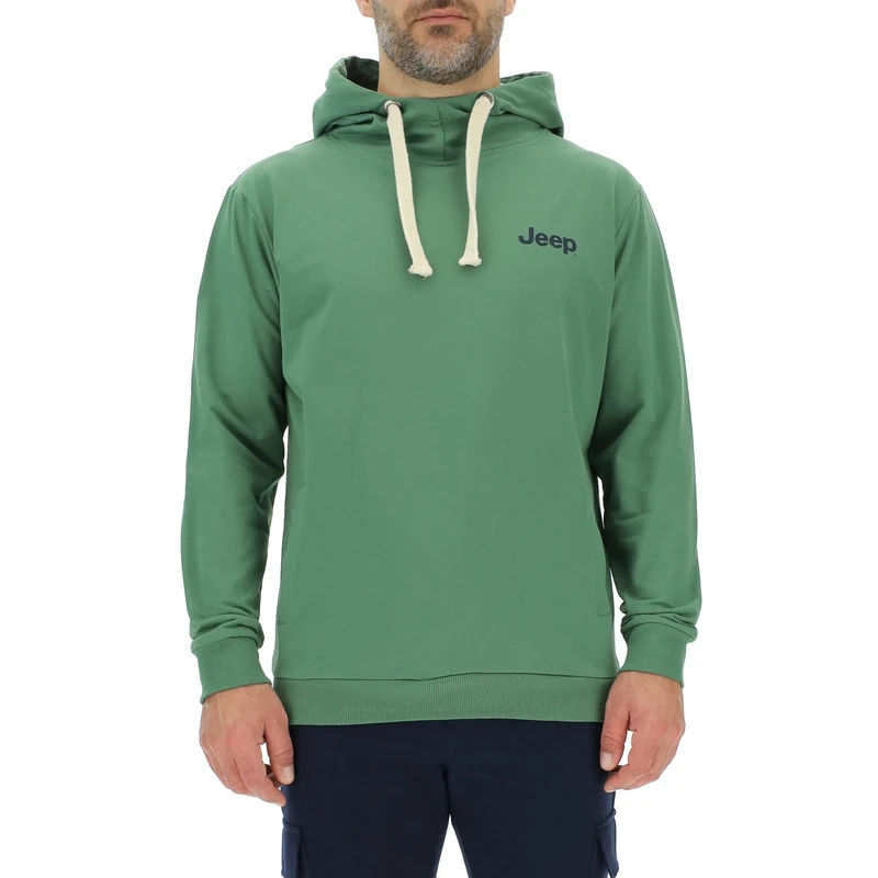 JEEP O102719-E949 J MAN HOODED SWEATSHIRT OUTSIDER Back Map Print J23S Vineyard Green/Night L - Image 1