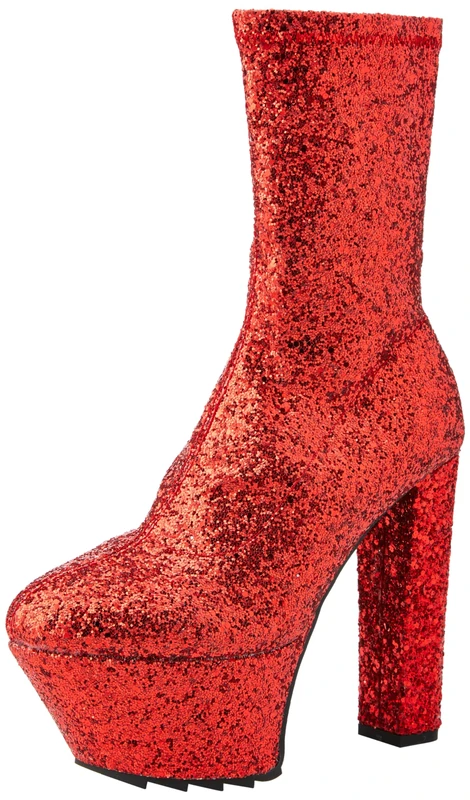 LAMODA - Women's Bling Out Platform Ankle Boots in UK5