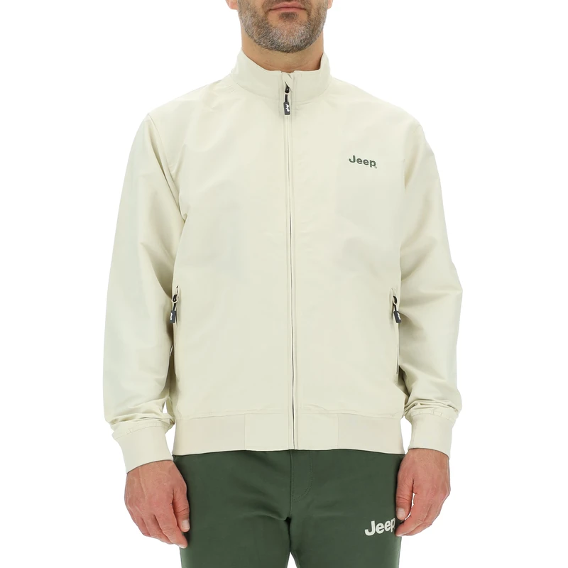 JEEP O102713-M504 J MAN LIGHT BOMBER JACKET Embroidery J23S Almond/Rifle Green XL - Image 1
