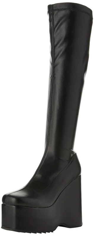 LAMODA - Women's Falling Sky Knee High Chunky Platform Boots in UK6