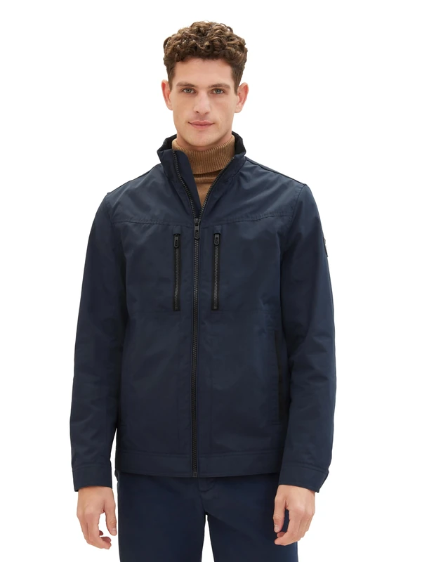 TOM TAILOR Men's Ripstop Field Jacket with Zip Pockets, 10668 - Sky Captain Blue, XXXL